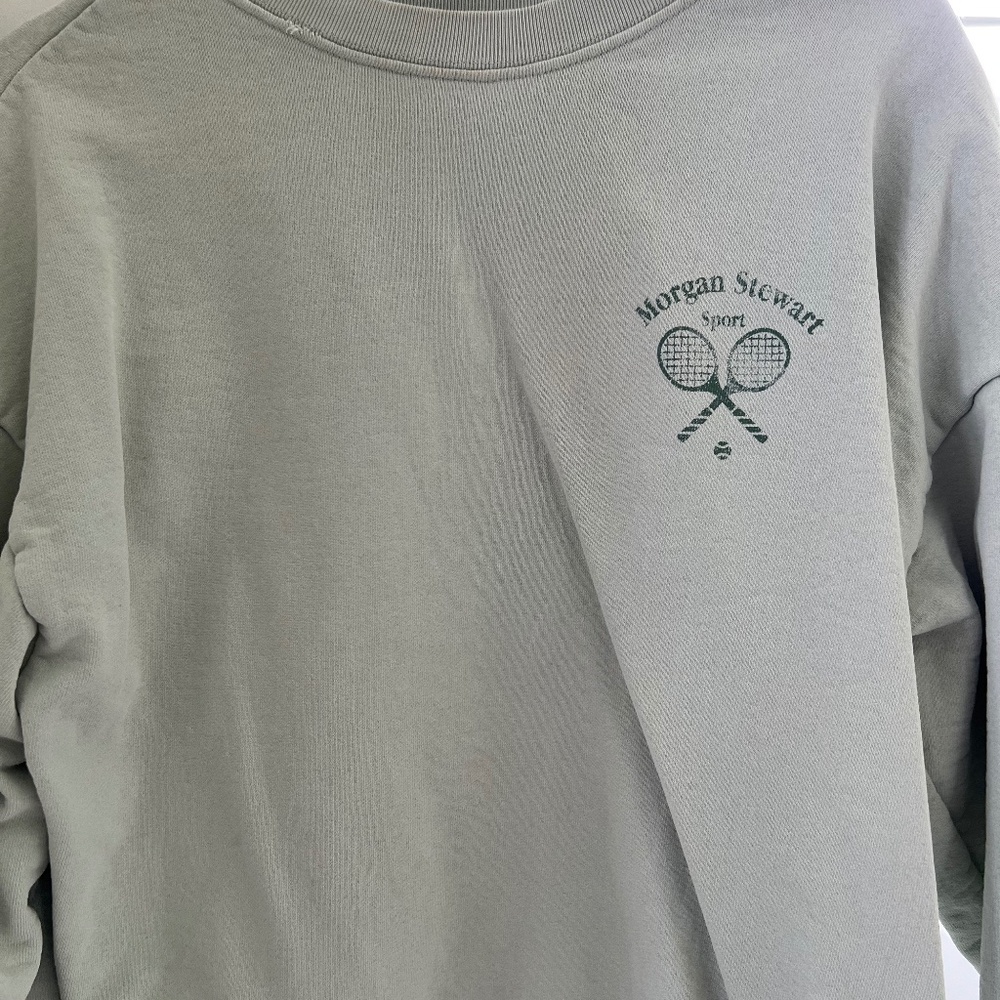 Morgan Stewart sweatshirt and sweatpants set - top size m bottoms size s